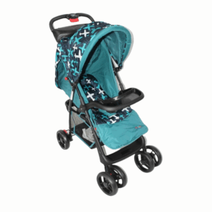 Cochecito Plegable con Doble Rueda Delantera y Capota Extensible
