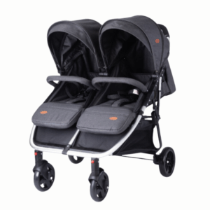 Cochecito Doble Reforzado para Bebés – Diseño Lateral Compacto y Elegante