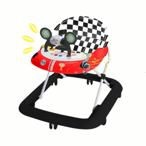 Andador Musical de Carreras con Diseño Deportivo y Volante Interactivo - Imagen 4