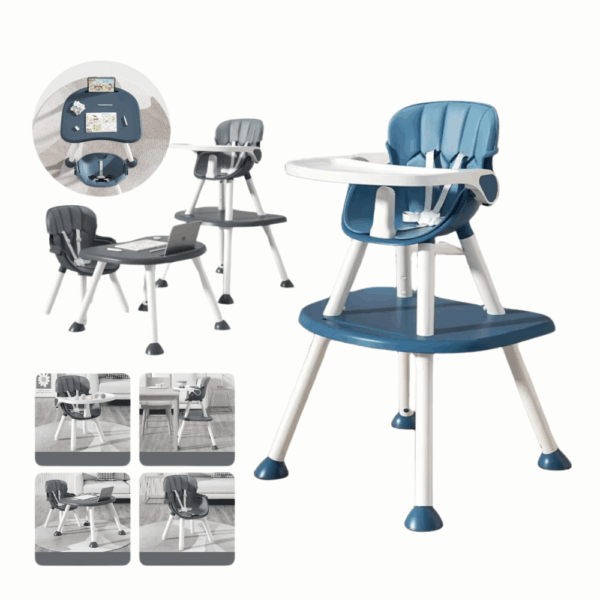 Silla Alta Multifuncional 3 en 1 para Bebés – Convertible en Mesa y Silla - Imagen 3