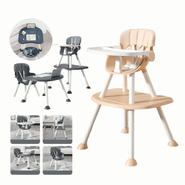Silla Alta Multifuncional 3 en 1 para Bebés – Convertible en Mesa y Silla - Imagen 2