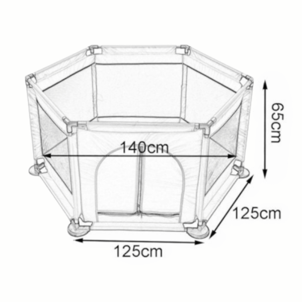 Corral Hexagonal para Bebé con 30 Pelotas – Espacio Seguro y Divertido - Imagen 2