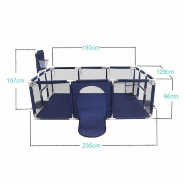 Mega Corral Rectangular para Bebé con Aros y 30 Pelotas – Espacio XXL de Juego - Imagen 2