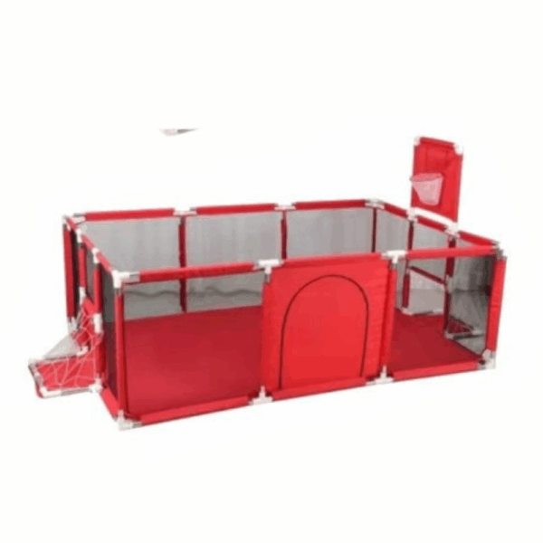 Mega Corral Rectangular para Bebé con Aros y 30 Pelotas – Espacio XXL de Juego - Imagen 4
