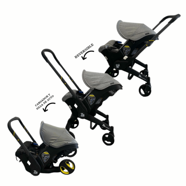 Silla de Carro 3 en 1 Convertible en Coche – Diseño Compacto y Elegante
