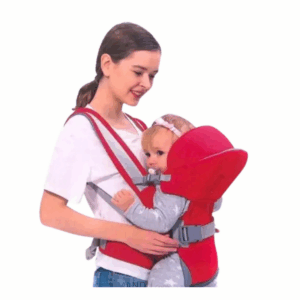 Canguro Ergonómico con Capucha Protectora – Colores Rojo o Azul