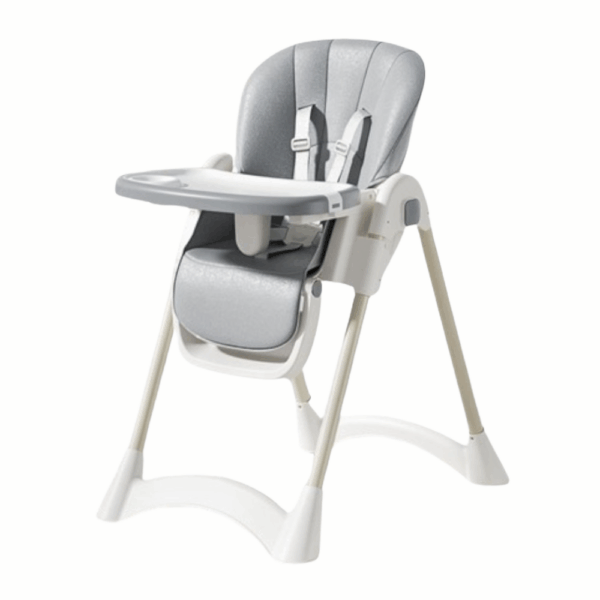 Silla de Comer Premium Reclinable con Bandeja Ajustable – Colores Celeste y Gris - Imagen 2