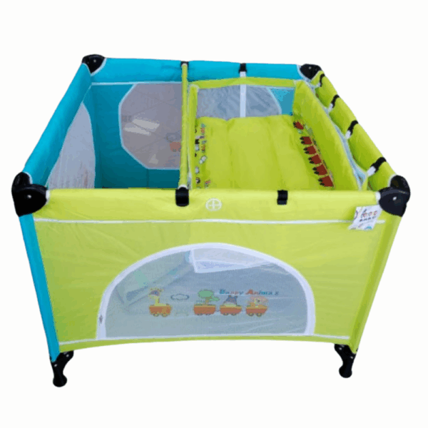 Corralito Infantil Cuadrado con Malla de Seguridad – Modelos Rosa/Morado o Verde/Azul