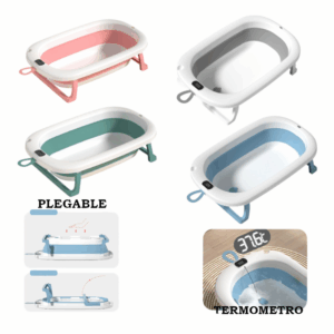 Bañera Plegable para Bebé con Termómetro Digital Integrado